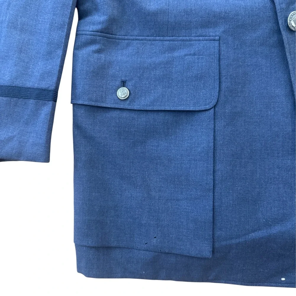 Vintage USAF Air Force Major Wool Dress Uniform Jacket 42R Blue Wings 60s 70s